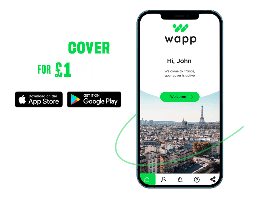 On-trip cover for £1 a day with Wapp