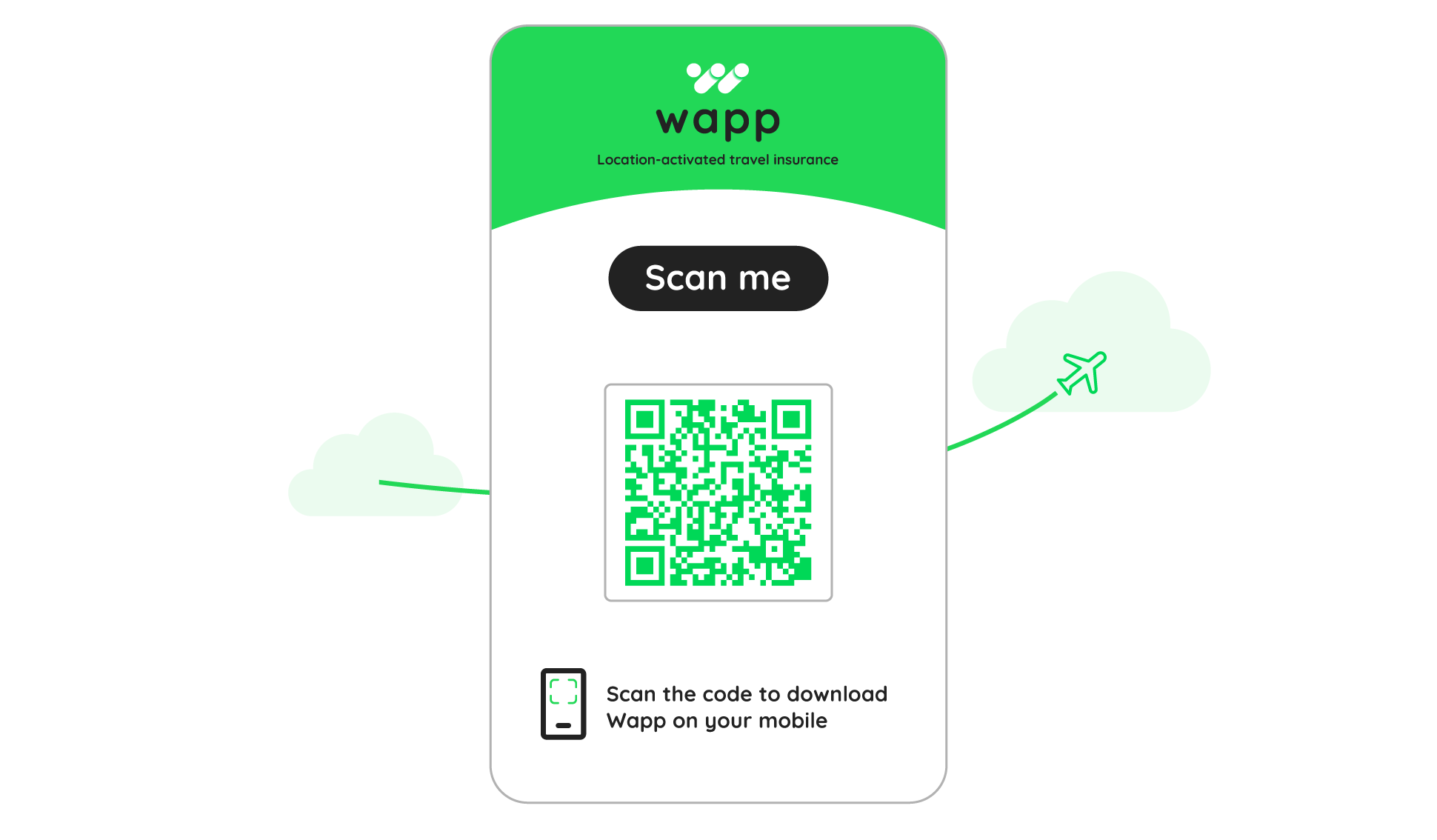 Download Wapp with your phone using this QR code