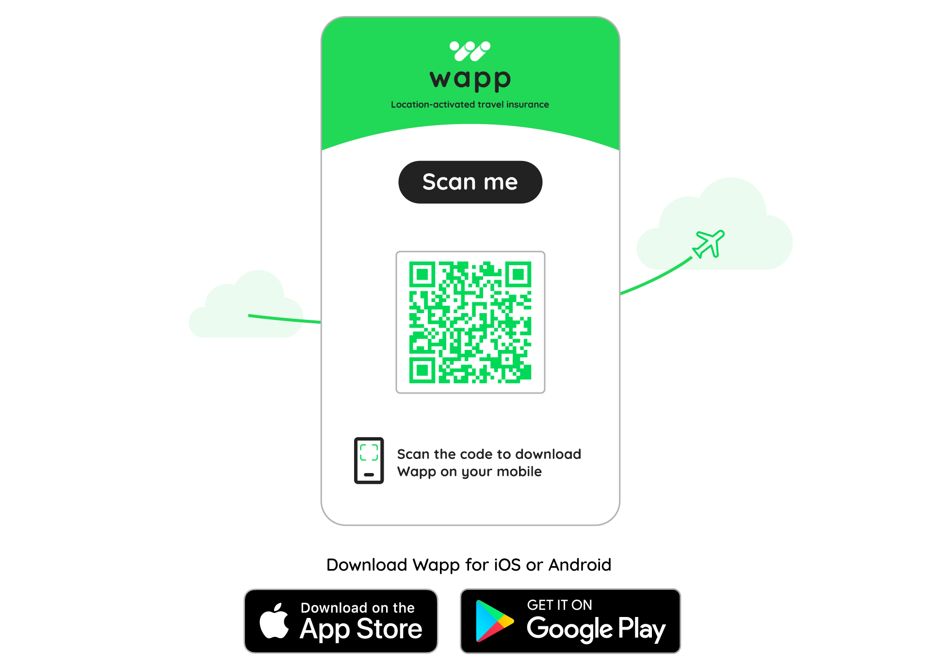 Download Wapp with your phone using this QR code