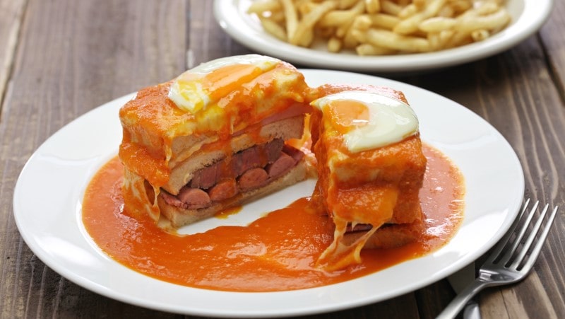 Homemade francesinha, a famous Portuguese sandwich