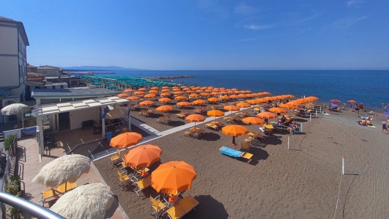 View of Marina di Cecina beach